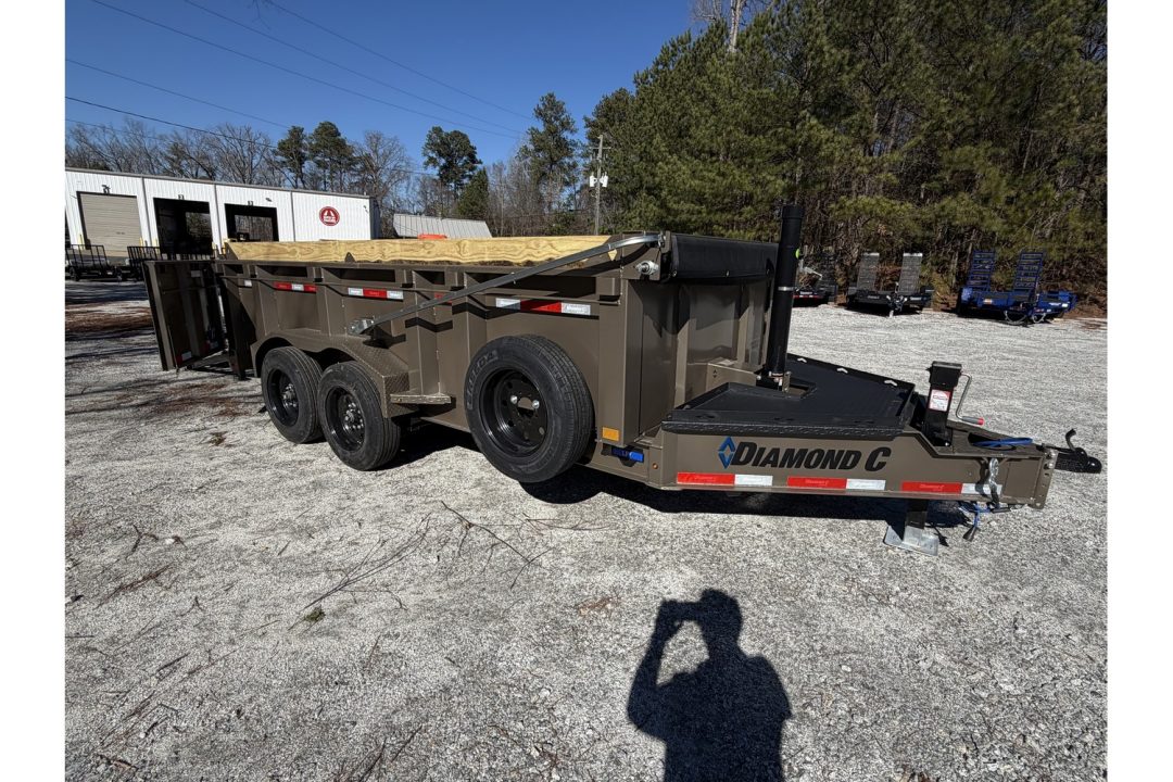 New 2026 Diamond C 7x14' Dump, 7 Ga. Steel, 32" Sides, 15500 GVWR, Ramps, Spare, LPT207