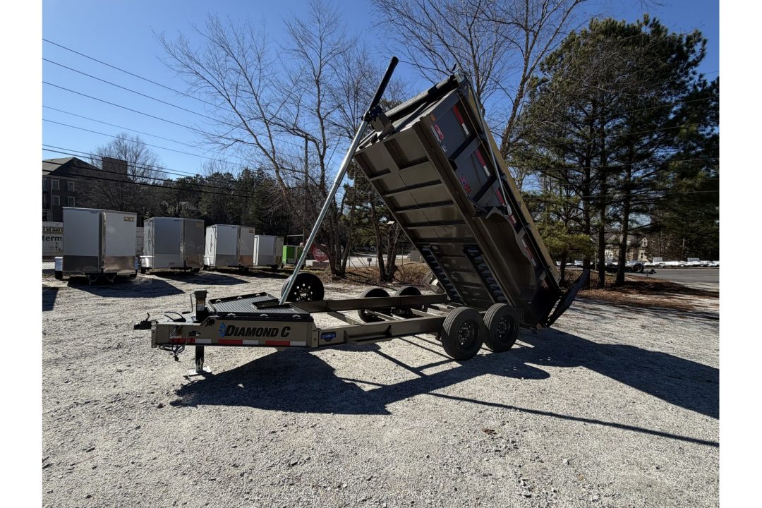 New 2026 Diamond C 7x14' Dump, 7 Ga. Steel, 32" Sides, 15500 GVWR, Ramps, Spare, LPT207