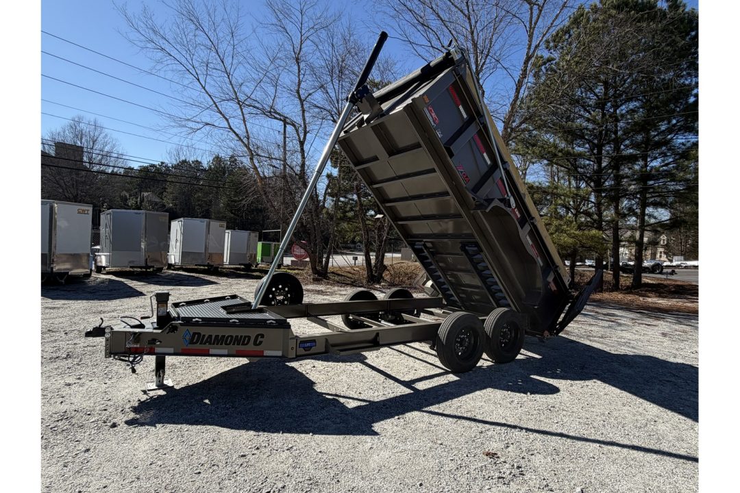 New 2026 Diamond C 7x14' Dump, 7 Ga. Steel, 32" Sides, 15500 GVWR, Ramps, Spare, LPT207