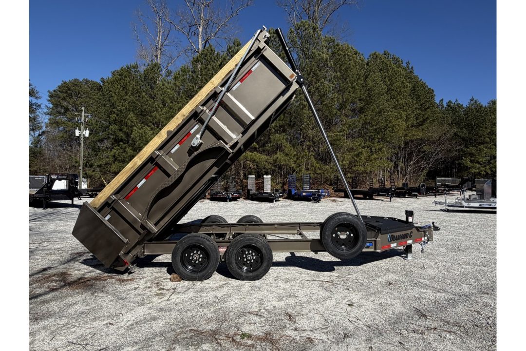 New 2026 Diamond C 7x14' Dump, 7 Ga. Steel, 32" Sides, 15500 GVWR, Ramps, Spare, LPT207