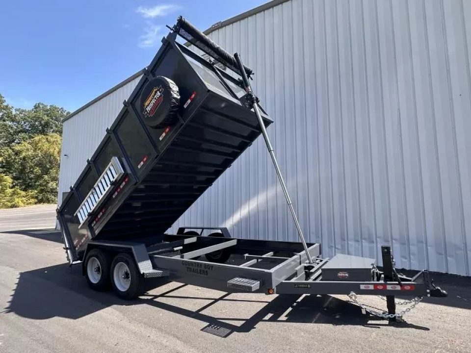 New 2026 Covered Wagon 7x16 Dump, 4' sides, 16000 GVWR