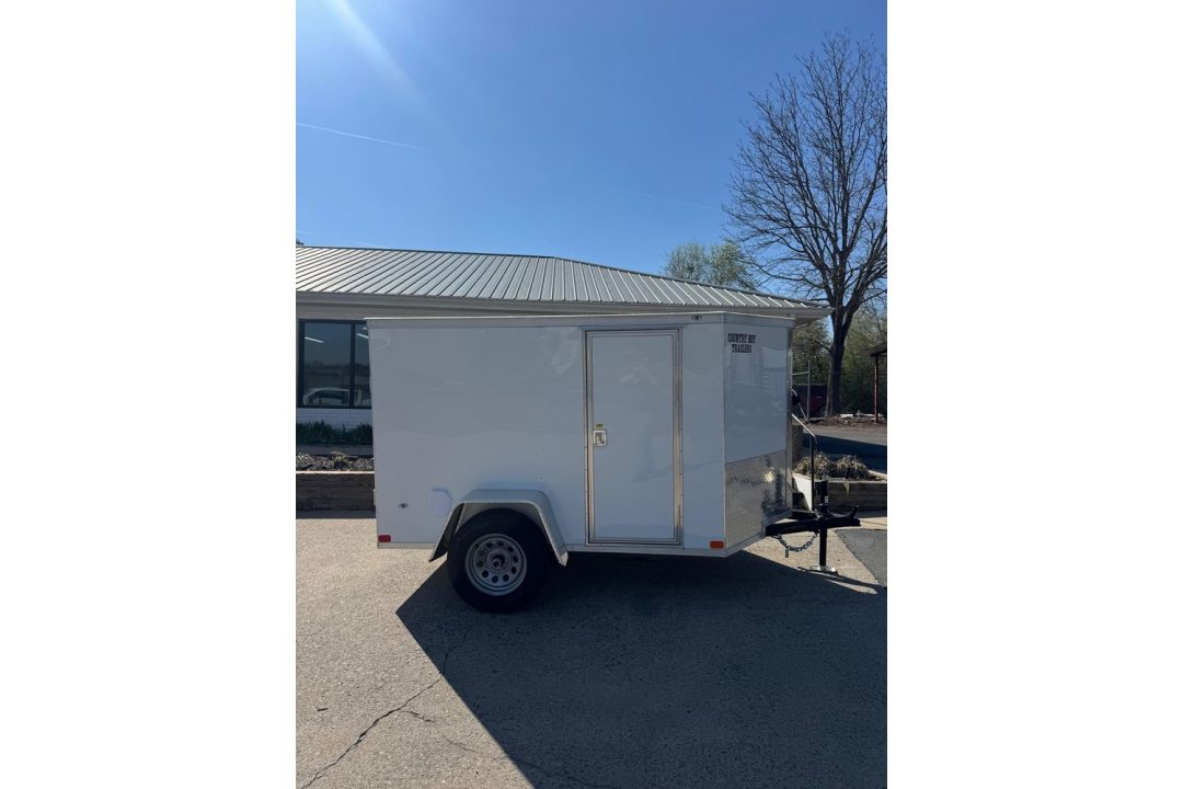 New 2026 Covered Wagon 5x8 Enclosed,5'6" Height, Ramp Door, Side door