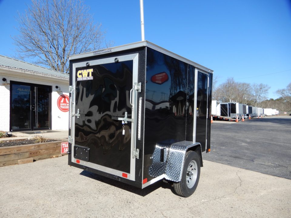 New 2027 Covered Wagon 5x8 Enclosed, 5' Height, Ramp Door, Side Door,