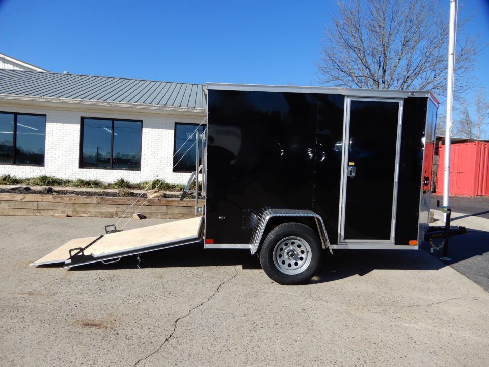 New 2027 Covered Wagon 5x8 Enclosed, 5' Height, Ramp Door, Side Door,