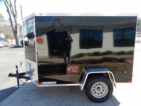 New 2027 Covered Wagon 5x8 Enclosed, 5' Height, Ramp Door, Side Door,