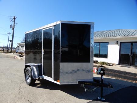 New 2027 Covered Wagon 5x8 Enclosed, 5' Height, Ramp Door, Side Door,