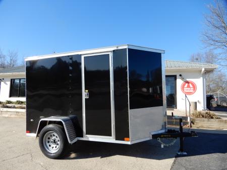 New 2027 Covered Wagon 5x8 Enclosed, 5' Height, Ramp Door, Side Door,