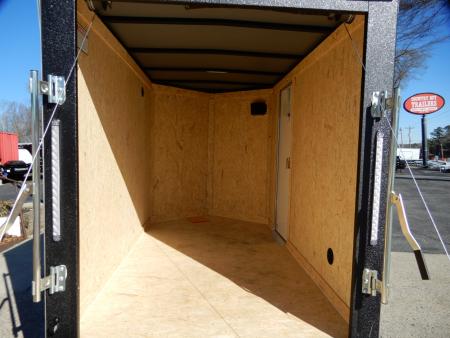 New 2027 Covered Wagon 5x8 Enclosed, 5' Height, Ramp Door, Side Door,