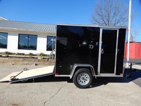 New 2027 Covered Wagon 5x8 Enclosed, 5' Height, Ramp Door, Side Door,