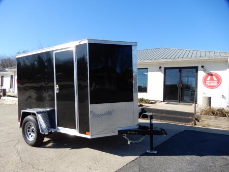 New 2027 Covered Wagon 5x8 Enclosed, 5' Height, Ramp Door, Side Door,