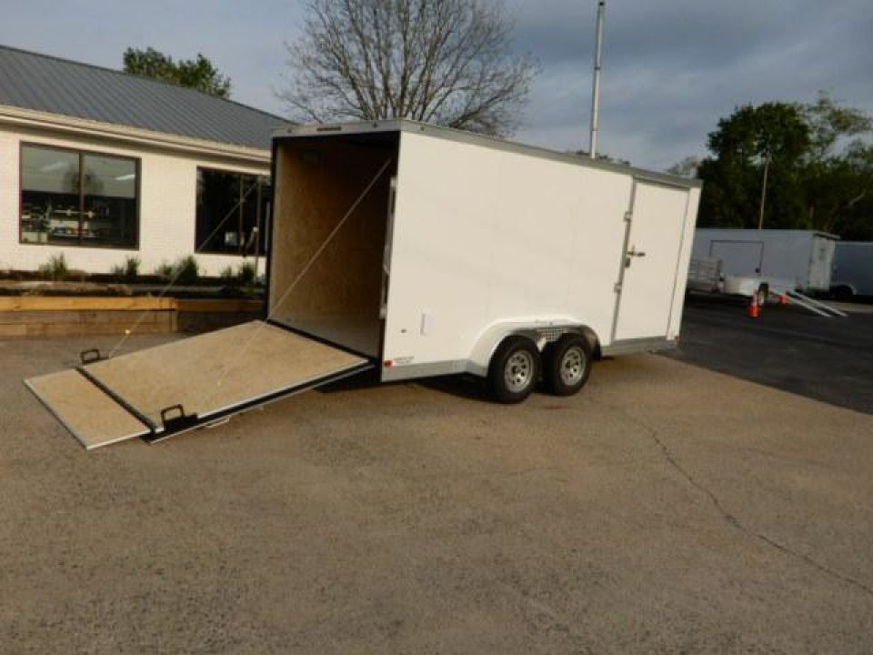 New 2025 Covered Wagon 7X16 Cargo, 7' Interior, 7000LB GVWR, White