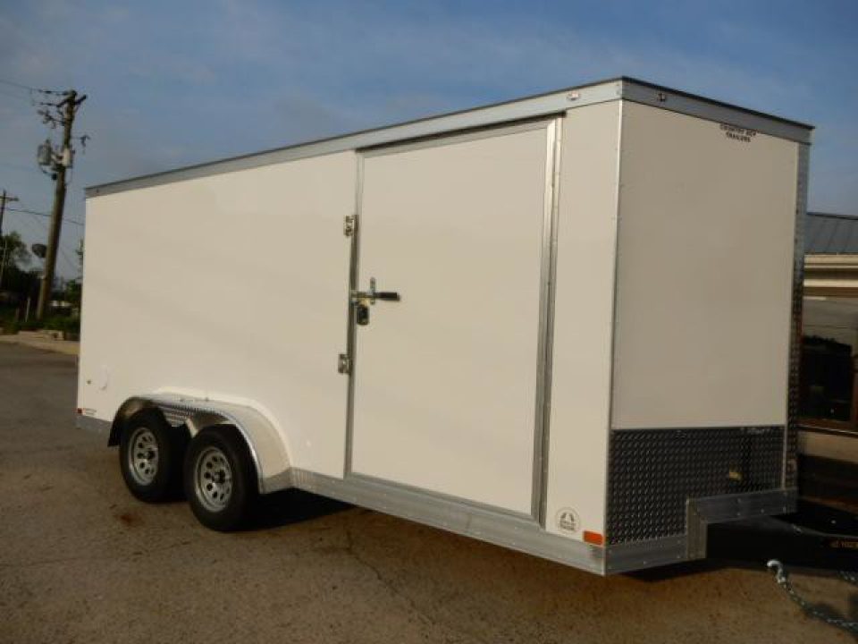 New 2025 Covered Wagon 7X16 Cargo, 7' Interior, 7000LB GVWR, White