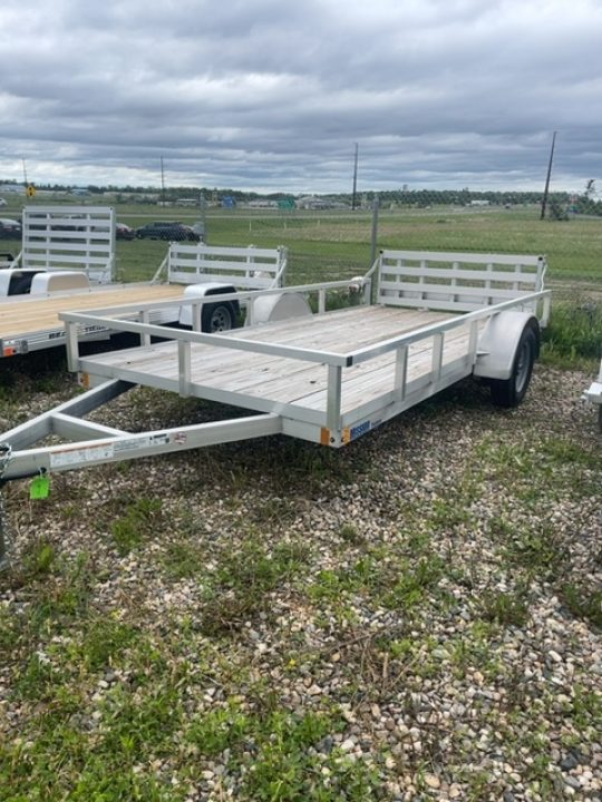 New 2025 Mission MU 80 X 14 BI FOLD RAMP Utility Trailer