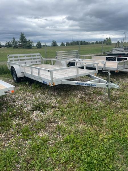 New 2025 Mission MU 80 X 14 BI FOLD RAMP Utility Trailer