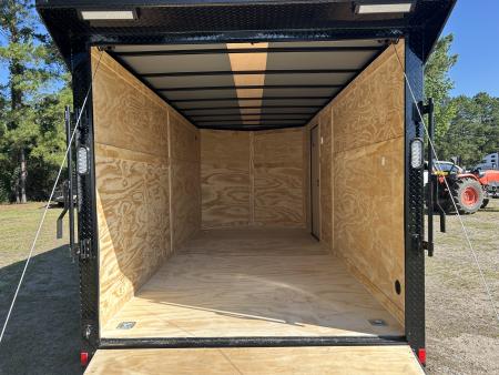 New 2026 Rock Solid 7x16 Cargo / Enclosed Trailer, .080 Polycore, Xtra height, Rear Spoiler and More !!