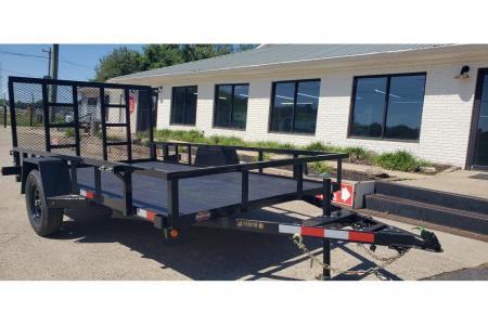 New 2026 Covered Wagon 76x12' Utility, Cobra Lined Bed, HD tractor gate
