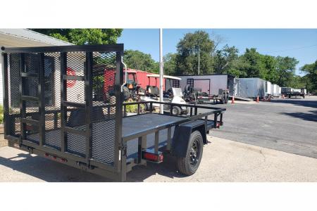 New 2026 Covered Wagon 76x12' Utility, Cobra Lined Bed, HD tractor gate