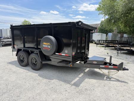New 2026 Covered Wagon 6'x12' Dump,4' Sides, 9990 GVWR, 2-Way Gate