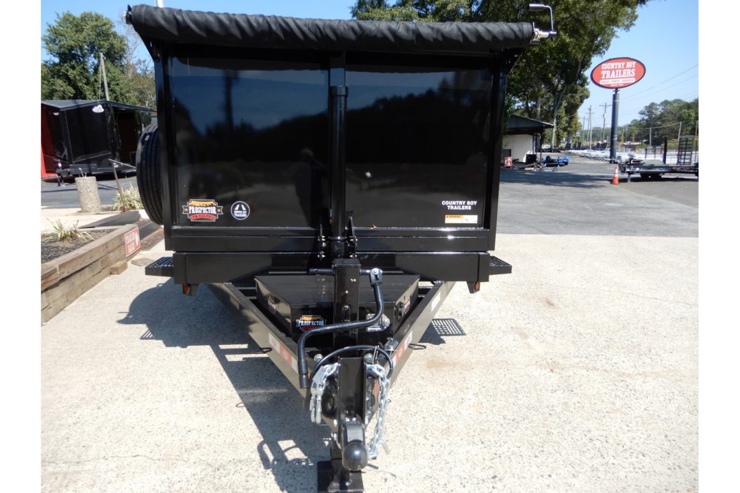 New 2026 Covered Wagon 7x16' Dump, 4' Sides, Spare Tire, Ramps, Tarp