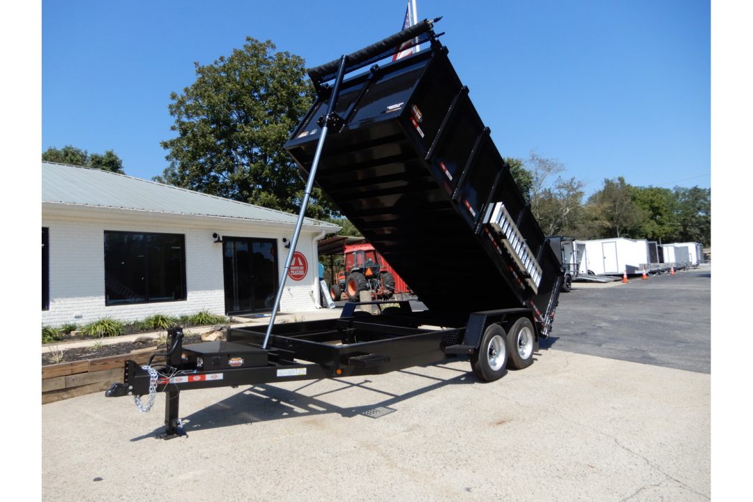 New 2026 Covered Wagon 7x16' Dump, 4' Sides, Spare Tire, Ramps, Tarp