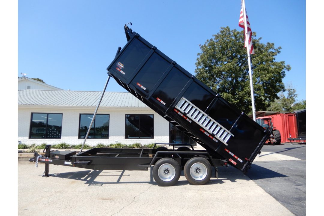 New 2026 Covered Wagon 7x16' Dump, 4' Sides, Spare Tire, Ramps, Tarp