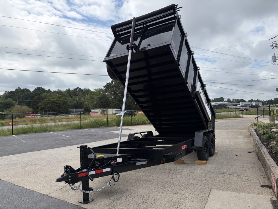 New 2027 Covered Wagon 7X16 Dump, 4' Sides, Ramps, Tarp & Spare