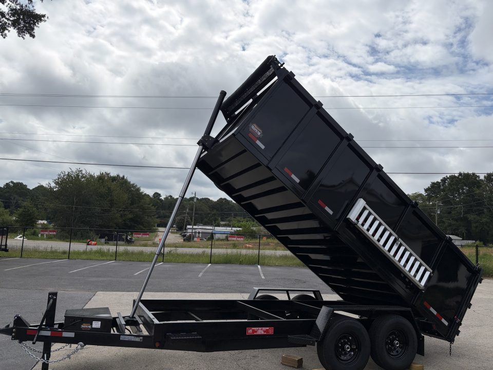 New 2027 Covered Wagon 7X16 Dump, 4' Sides, Ramps, Tarp & Spare