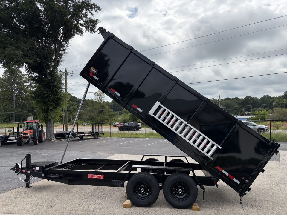 New 2027 Covered Wagon 7X16 Dump, 4' Sides, Ramps, Tarp & Spare