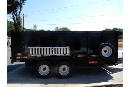 New 2026 Covered Wagon 7x16' Dump, 4' Sides, Spare Tire, Ramps, Tarp