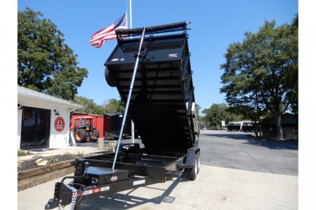New 2026 Covered Wagon 7x16' Dump, 4' Sides, Spare Tire, Ramps, Tarp