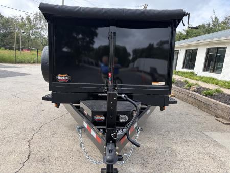 New 2027 Covered Wagon 7X16 Dump, 4' Sides, Ramps, Tarp & Spare