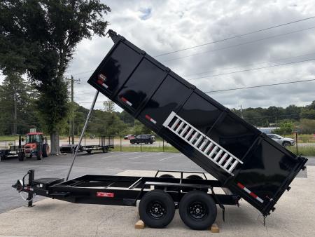 New 2027 Covered Wagon 7X16 Dump, 4' Sides, Ramps, Tarp & Spare
