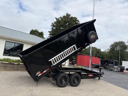 New 2027 Covered Wagon 7X16 Dump, 4' Sides, Ramps, Tarp & Spare