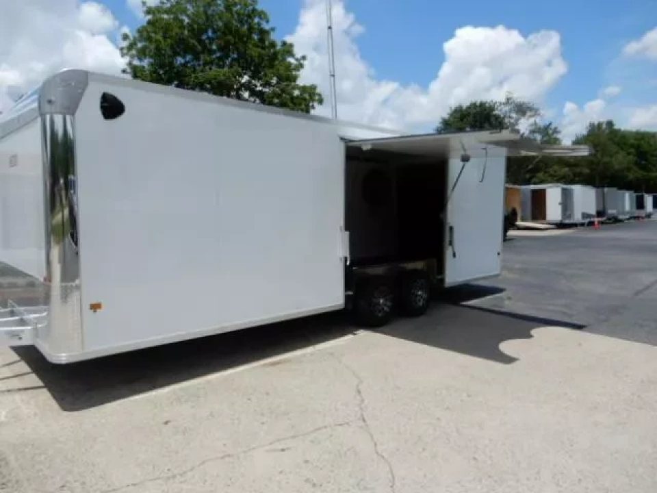 New 2026 Alcom 24' All Aluminum, 82" Height, Finished Interior, Escape Door, EZ Hauler