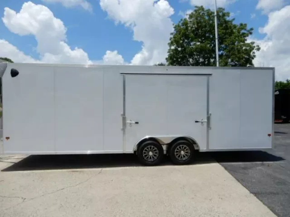New 2026 Alcom 24' All Aluminum, 82" Height, Finished Interior, Escape Door, EZ Hauler