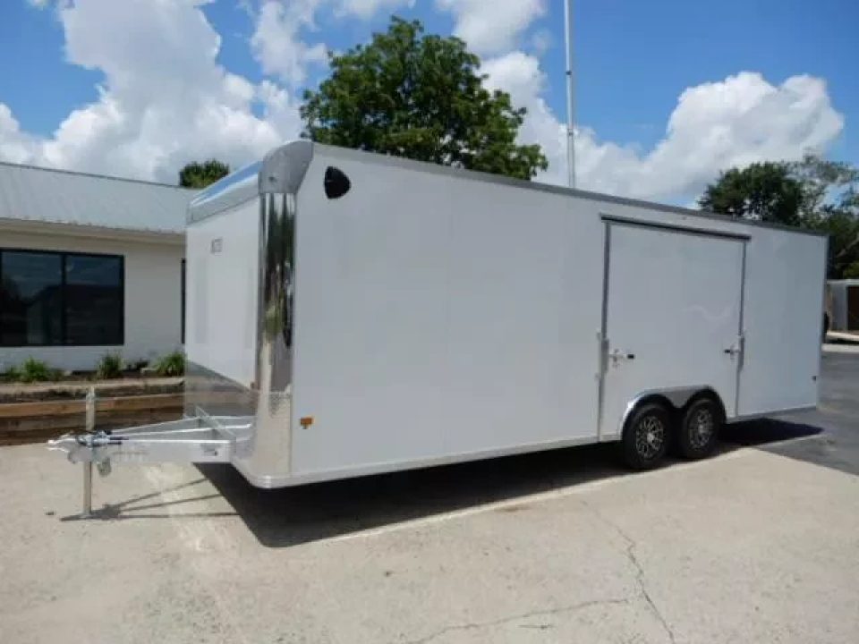 New 2026 Alcom 24' All Aluminum, 82" Height, Finished Interior, Escape Door, EZ Hauler