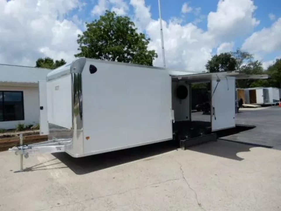 New 2026 Alcom 24' All Aluminum, 82" Height, Finished Interior, Escape Door, EZ Hauler