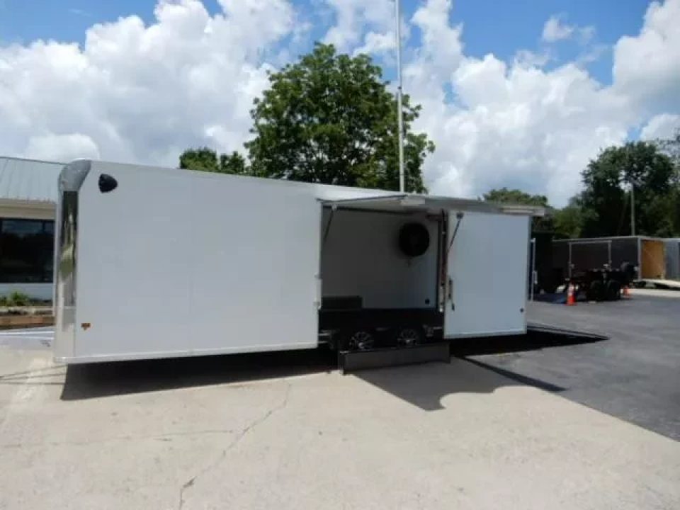New 2026 Alcom 24' All Aluminum, 82" Height, Finished Interior, Escape Door, EZ Hauler
