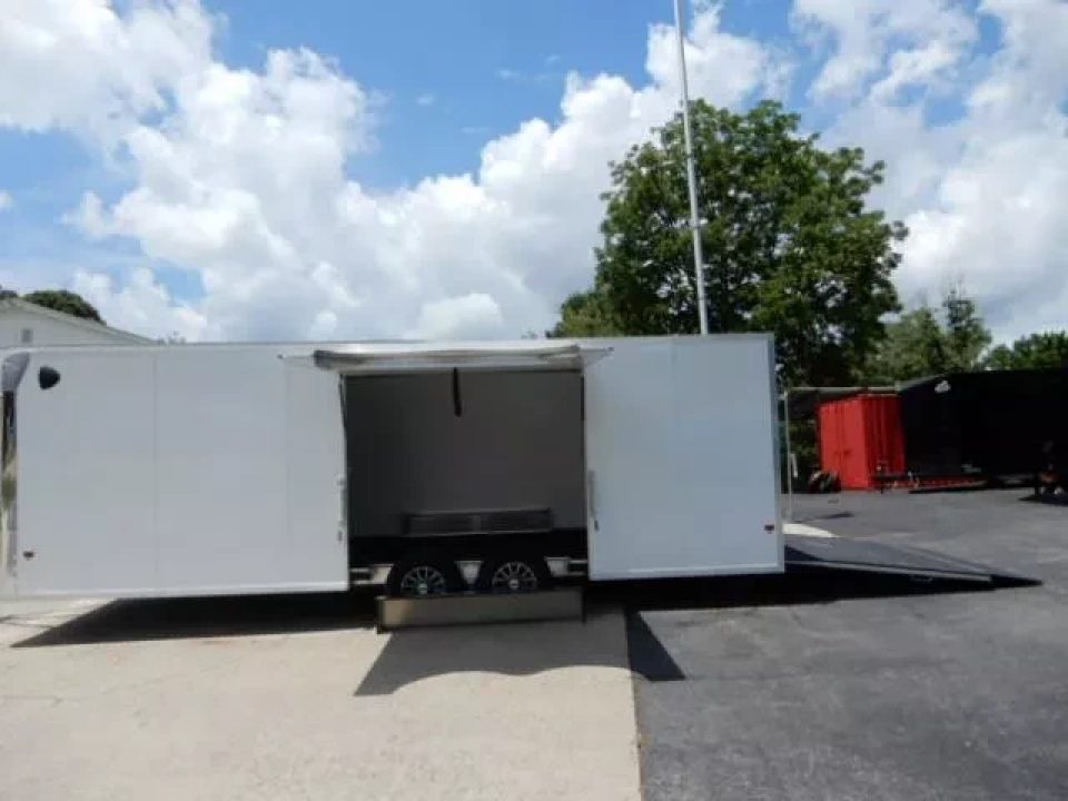 New 2026 Alcom 24' All Aluminum, 82" Height, Finished Interior, Escape Door, EZ Hauler