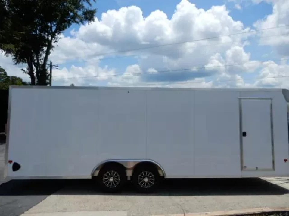 New 2026 Alcom 24' All Aluminum, 82" Height, Finished Interior, Escape Door, EZ Hauler