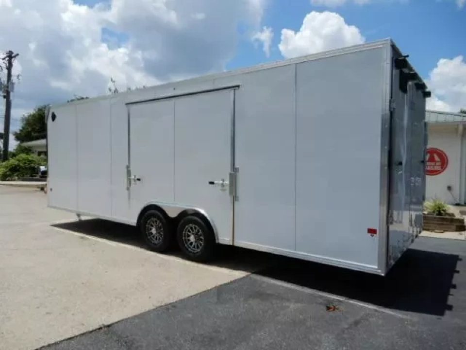 New 2026 Alcom 24' All Aluminum, 82" Height, Finished Interior, Escape Door, EZ Hauler