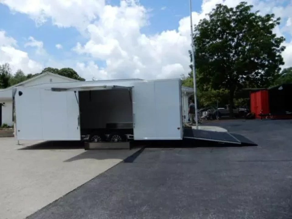 New 2026 Alcom 24' All Aluminum, 82" Height, Finished Interior, Escape Door, EZ Hauler