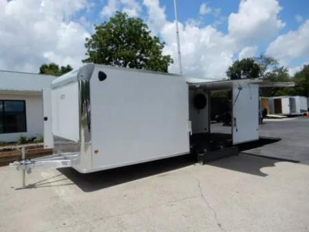 New 2026 Alcom 24' All Aluminum, 82" Height, Finished Interior, Escape Door, EZ Hauler
