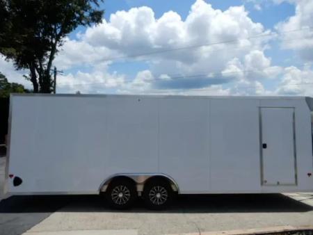 New 2026 Alcom 24' All Aluminum, 82" Height, Finished Interior, Escape Door, EZ Hauler