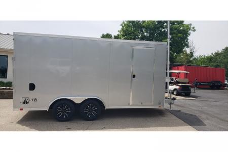 New 2026 ATC 7.5x16" Enclosed, Ramp & Side Door, Spare Tire
