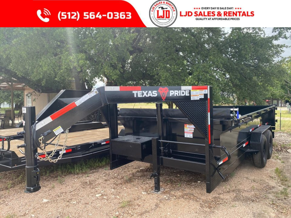 New 2026 Texas Pride - Gooseneck Dump Trailer 16'x2' - Tarp - 16K GVWR -