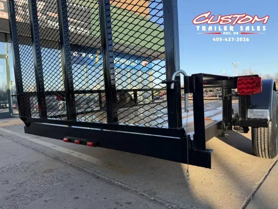 New #263580 2026 TOP HAT DJX 6 X 12 SINGLE AXLE ANGLE TOP 3.5K UTILITY W/ 48" RAMP GATE