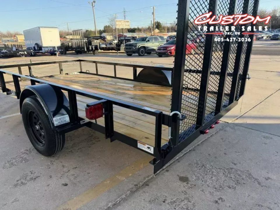 New #263580 2026 TOP HAT DJX 6 X 12 SINGLE AXLE ANGLE TOP 3.5K UTILITY W/ 48" RAMP GATE