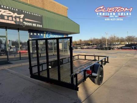 New #263580 2026 TOP HAT DJX 6 X 12 SINGLE AXLE ANGLE TOP 3.5K UTILITY W/ 48" RAMP GATE