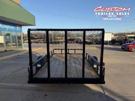 New #263580 2026 TOP HAT DJX 6 X 12 SINGLE AXLE ANGLE TOP 3.5K UTILITY W/ 48" RAMP GATE